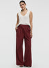 Wide-Leg High-Rise Pull-On Piqué Pant