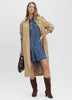 Short-Sleeve Mini Denim Dress