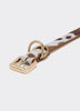 Faux Leather Belt with Cow Print