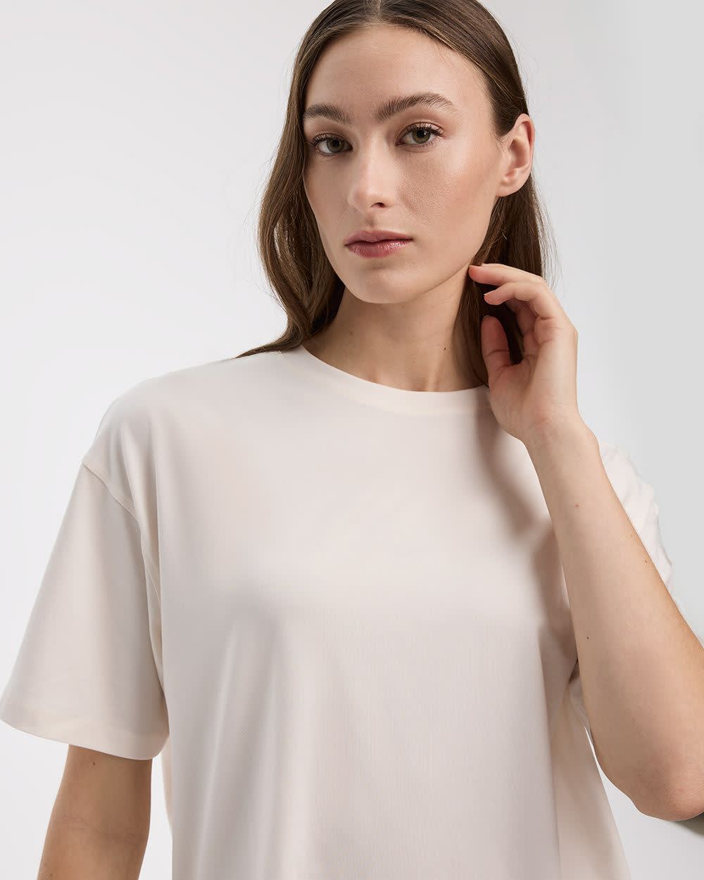 T-shirt Boyfriend à col rond