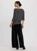 Long-Sleeve Boat-Neck Off-the-Shoulder Top