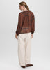 Long-Sleeve Loose Chiffon Blouse