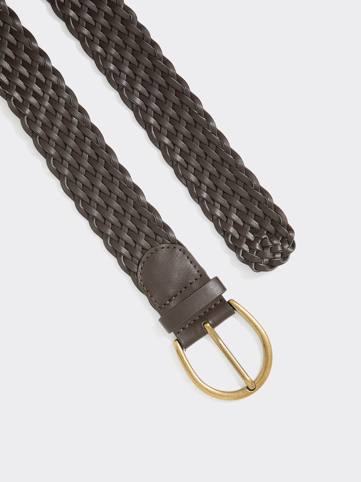 Ceinture tressée en faux cuir