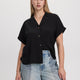 Short-Sleeve Shirt with Notch Collar