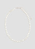 Short Necklace with Oval Beads
