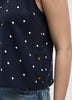 Sleeveless Blouse with Buttons at Sides