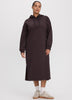 French Terry Hooded Midi Dress