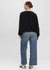 Long-Sleeve Split-Neck Blouse with Embroideries