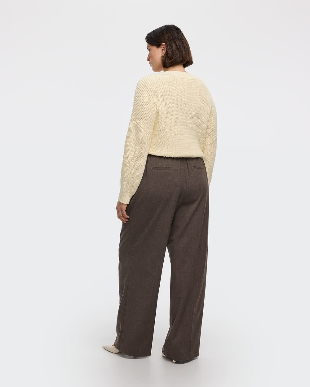 Pantalon à jambe large et taille haute - L'Intemporelle