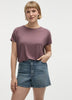 Short-Dolman-Sleeve Boat-Neck T-Shirt