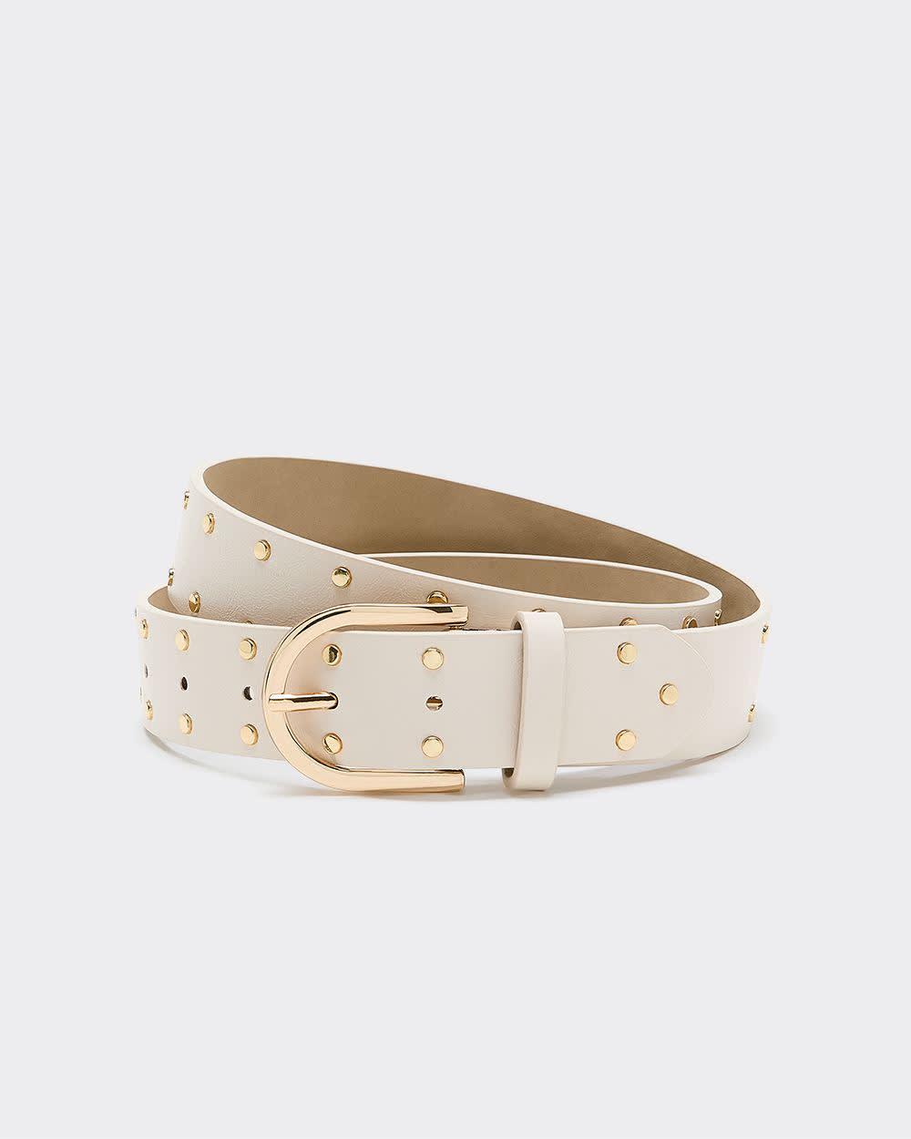 Ceinture en faux cuir à clous