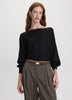 Merino-Blend Long-Sleeve Off-the-Shoulder Sweater