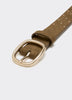 Studded Faux Suede Belt