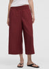 Cropped Wide-Leg Linen-Blend Pant