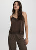 V-Neck Cami with Lace Trim