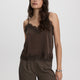 V-Neck Cami with Lace Trim
