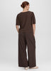 Crew-Neck Top with Short Flutter Sleeves