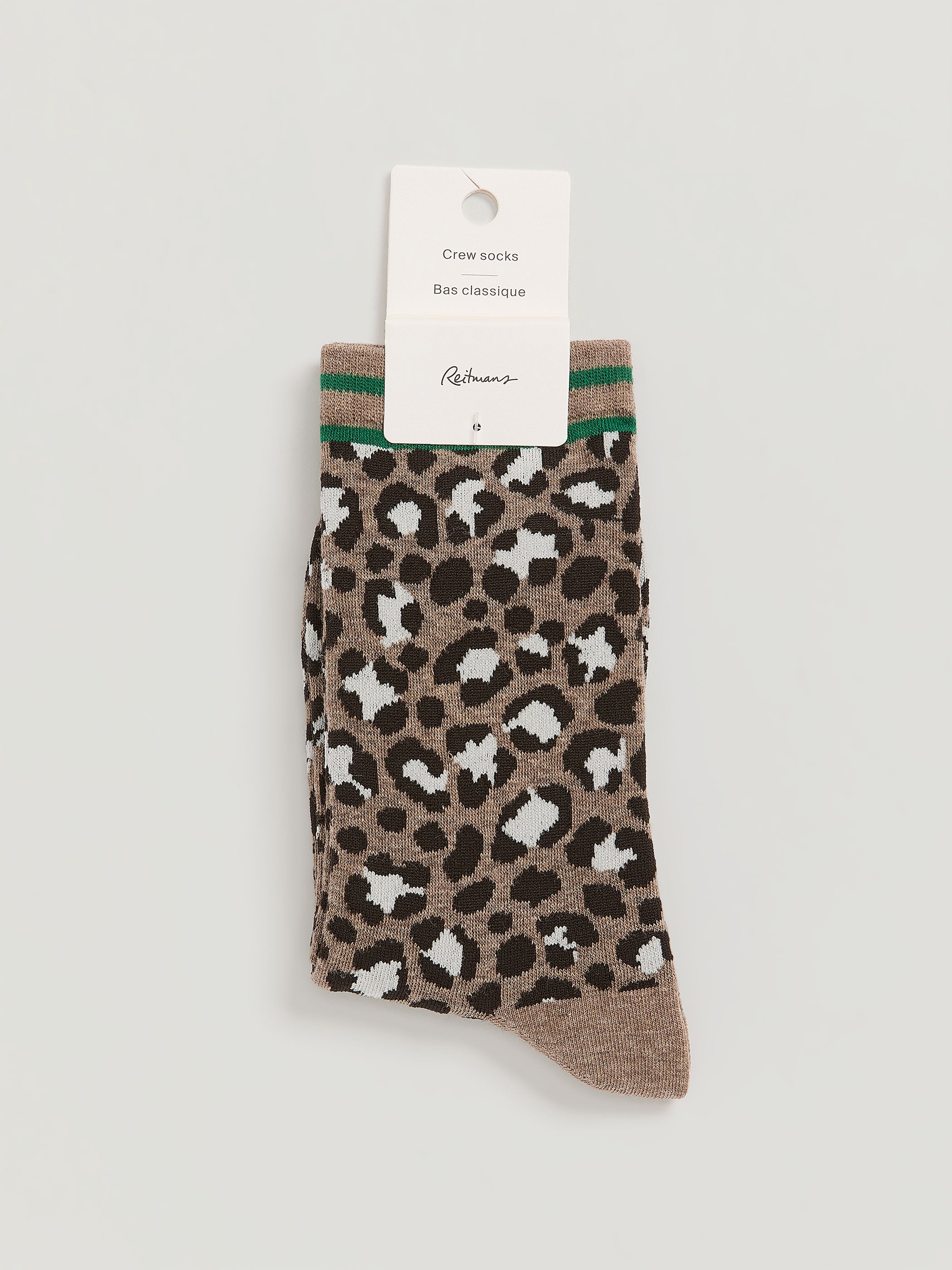 Crew Socks with Cheetah Print