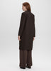 Houndstooth Wool-Blend Coat
