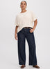 Short-Sleeve Crew-Neck T-Shirt with Pointelle Stitches