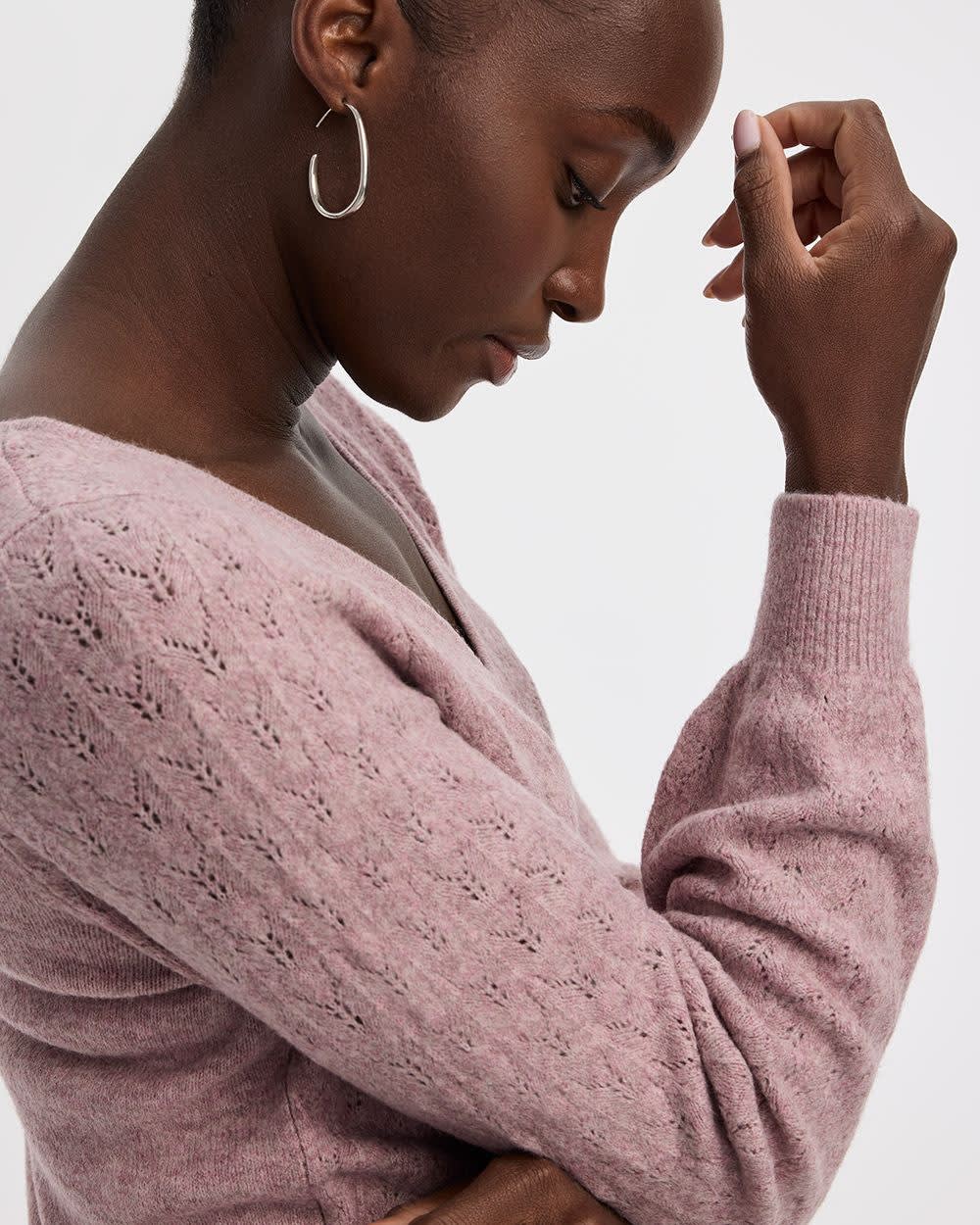 Pull DouceMaille à manches longues ballons et col V