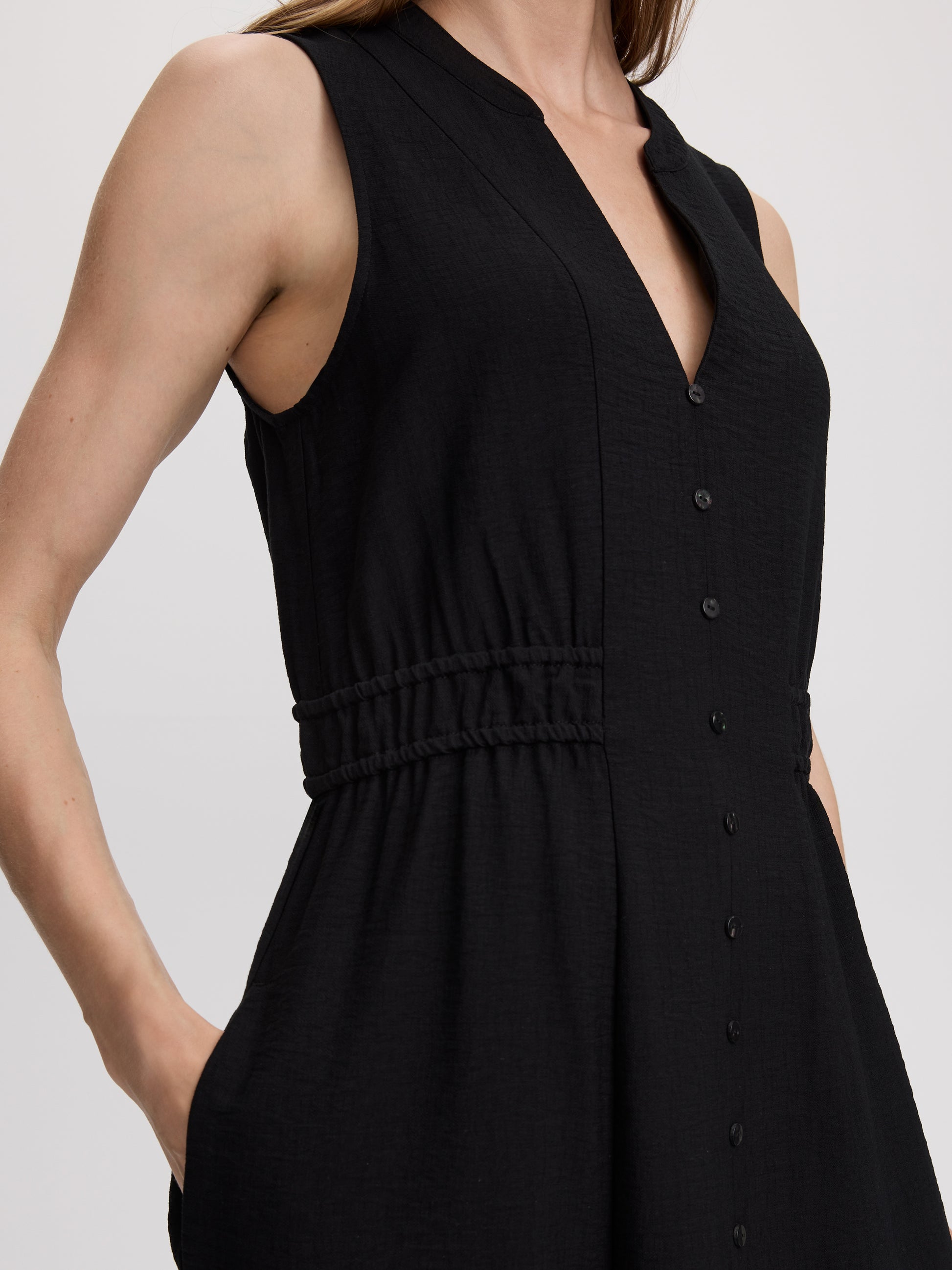 Sleeveless Midi Shirtdress