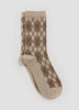 Crew Socks with Argyle Pattern