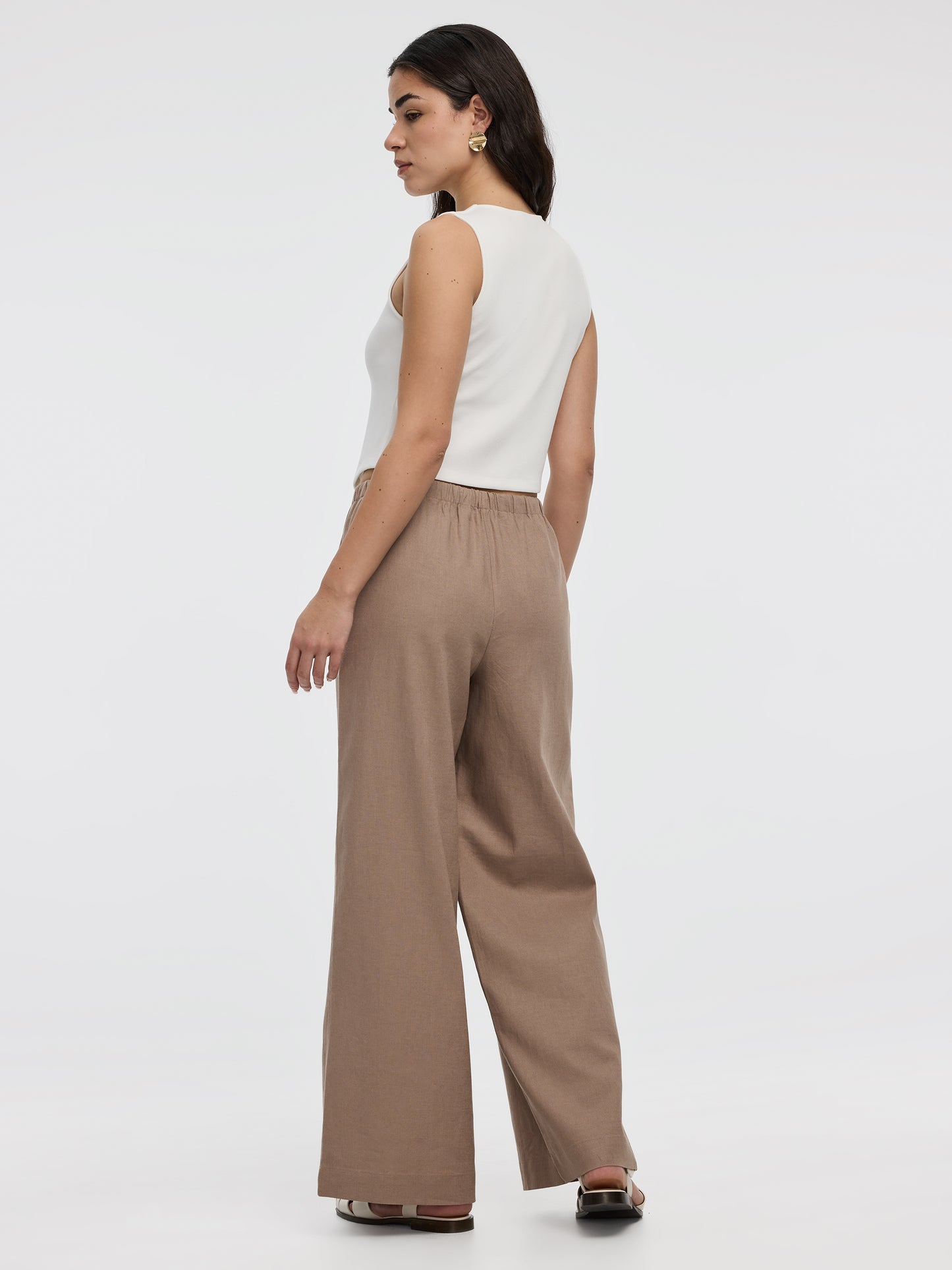 Veste sans manches à col rond