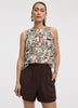 Crew-Neck Top with Self-Tie Sides