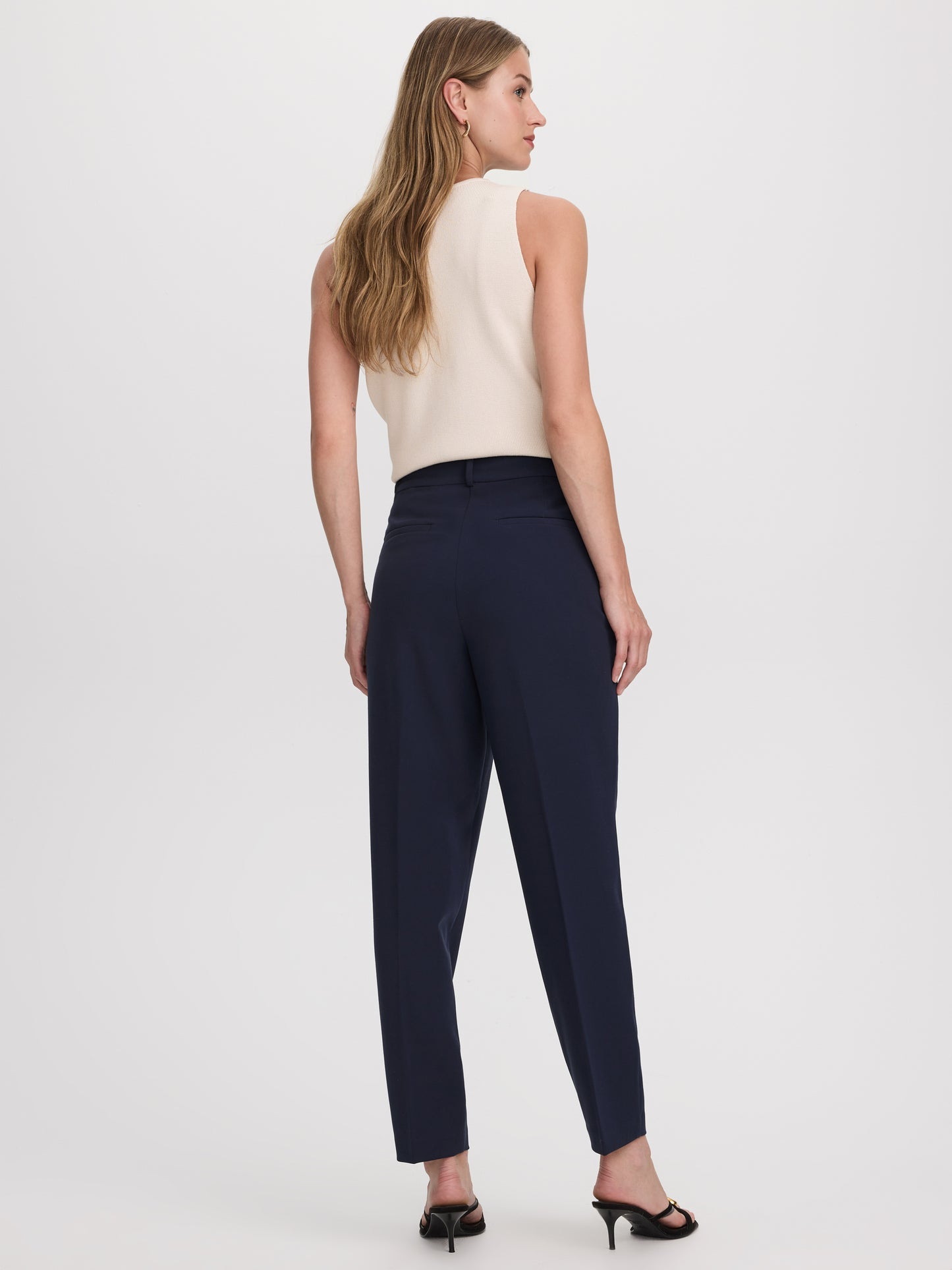Slim-Leg High-Rise Ankle Pant