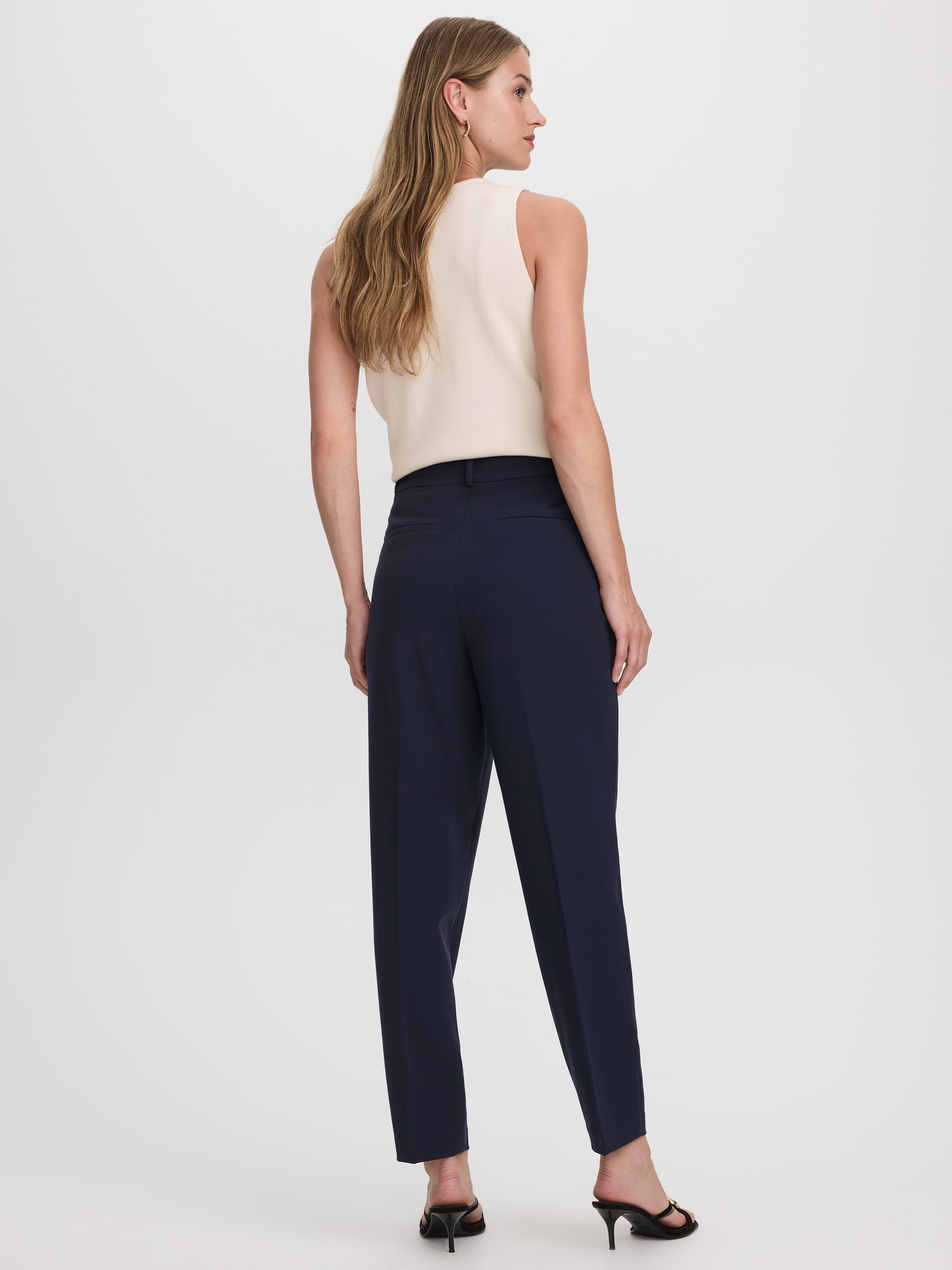 Slim-Leg High-Rise Ankle Pant