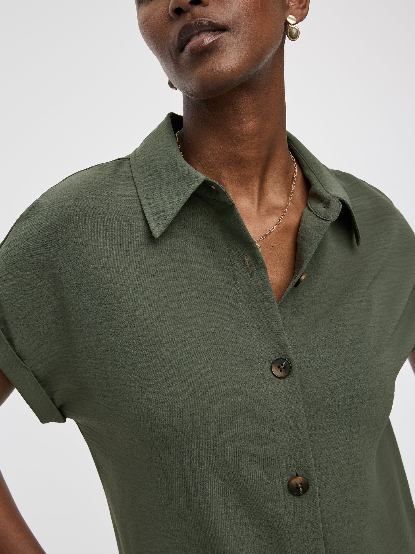 Short-Sleeve Shirt Dress