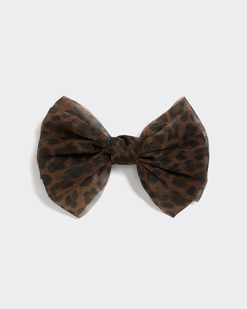 Hair Clip with Leopard Bow