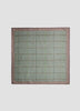 Square Satin Scarf with Herringbone Pattern