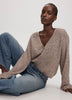 Mohair-Blend V-Neck Cardigan