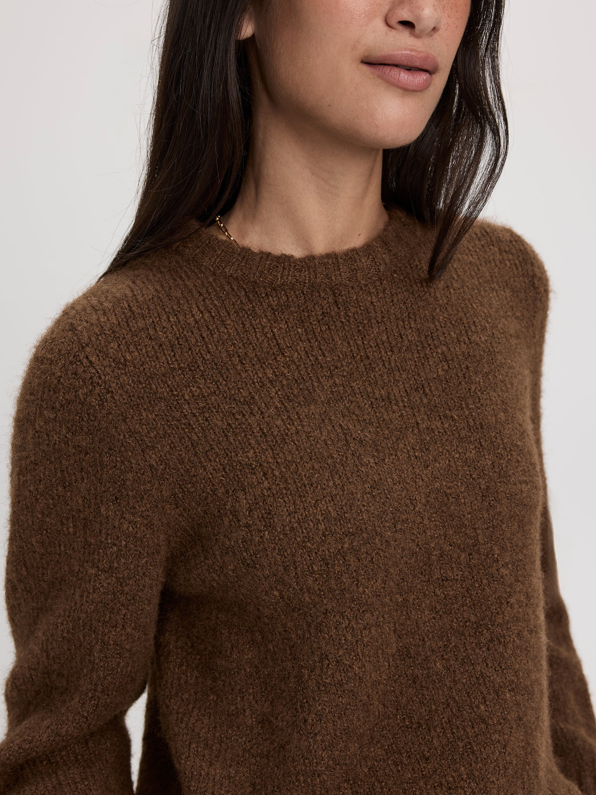 Long-Sleeve Crew-Neck Wool-Blend Sweater