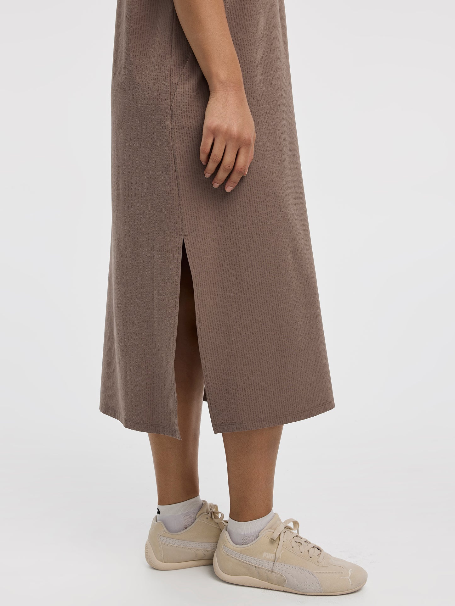 Robe midi texturée sans manches - Hyba