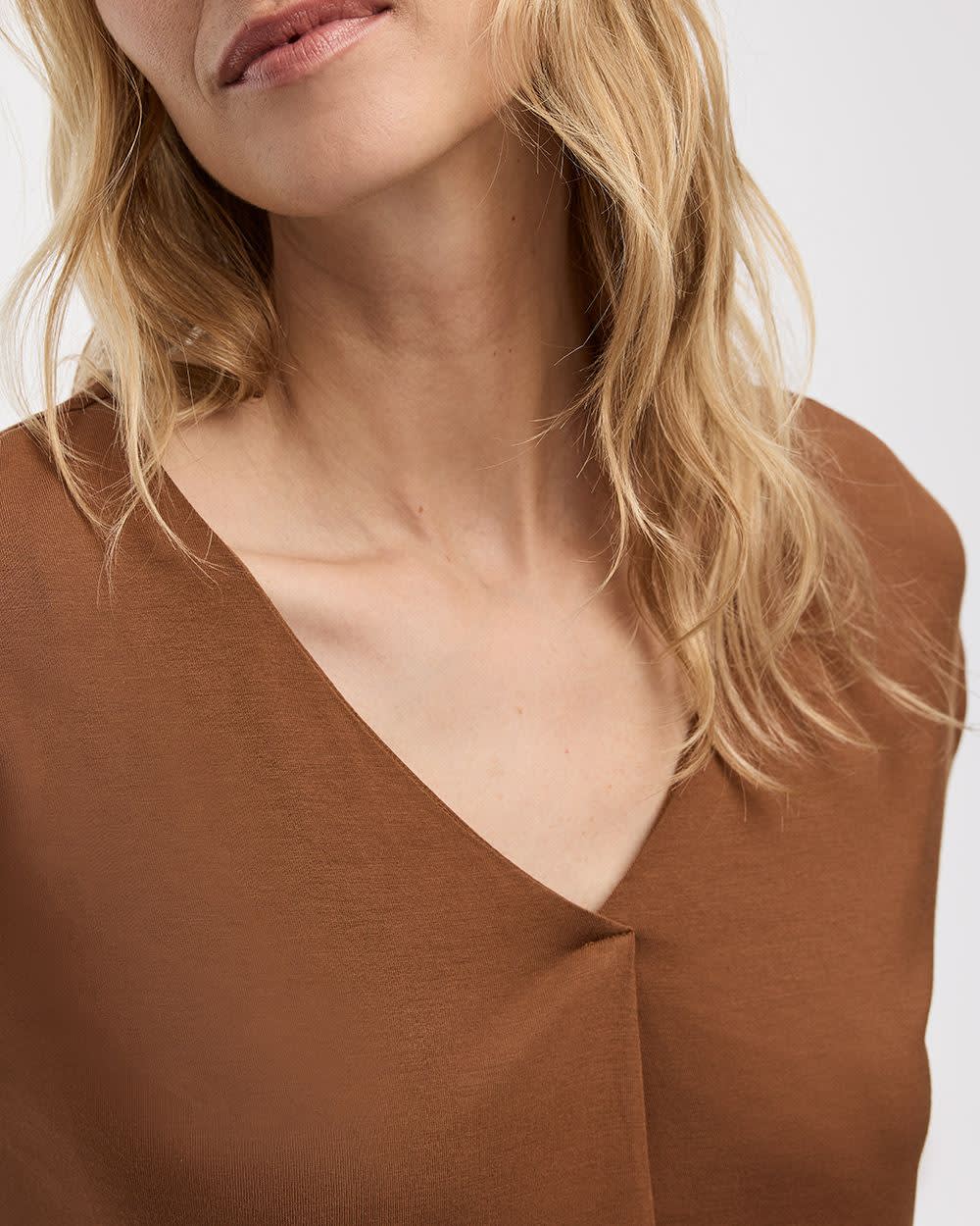 Extended-Sleeve V-Neck Tunic