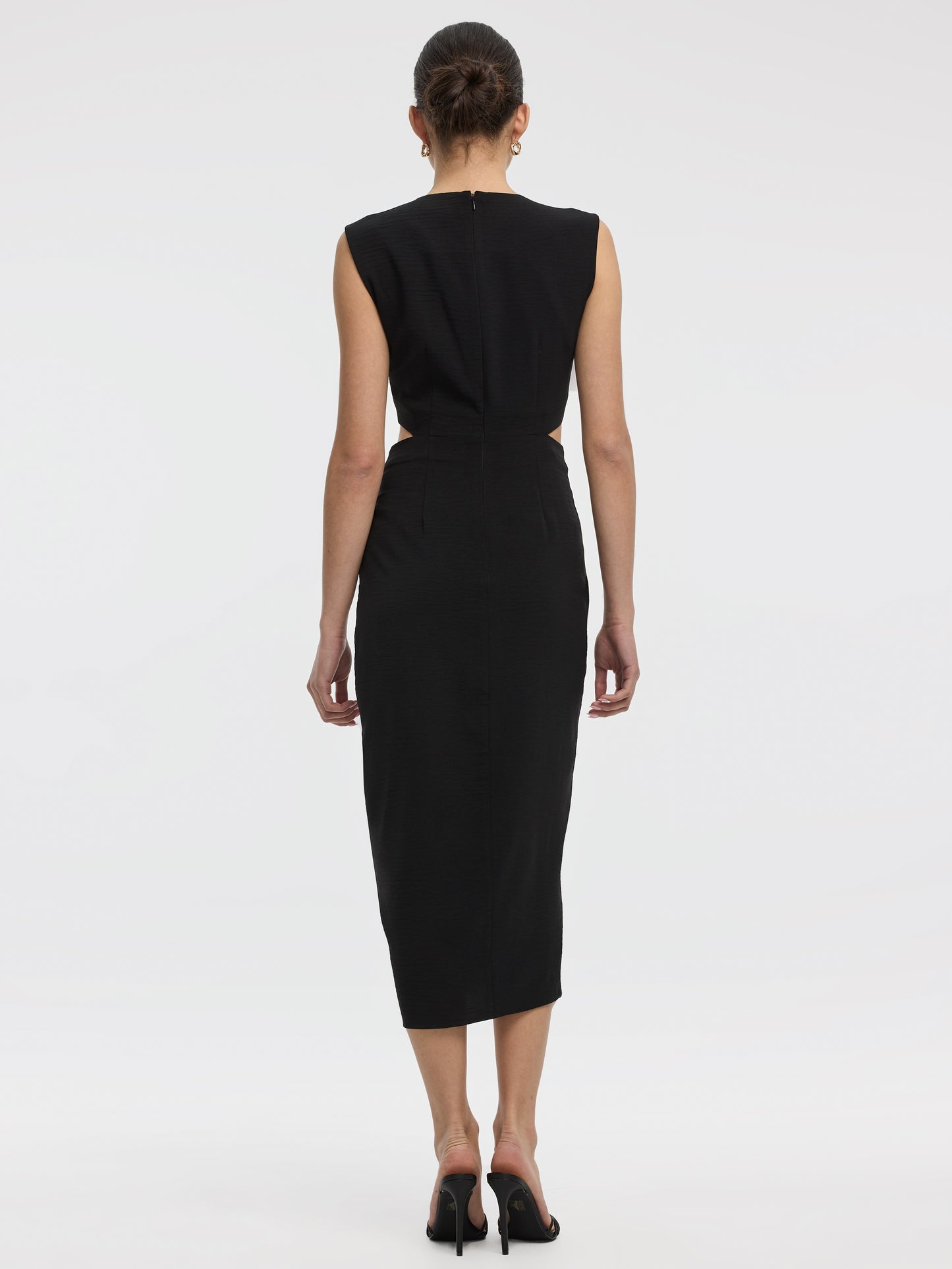 Sleeveless Fitted Maxi Dress with Cut-Out Details