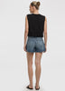 Crew-Neck Tank with Bubble Hem