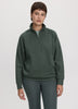 Long-Sleeve Half-Zip Mock-Neck Textured Top