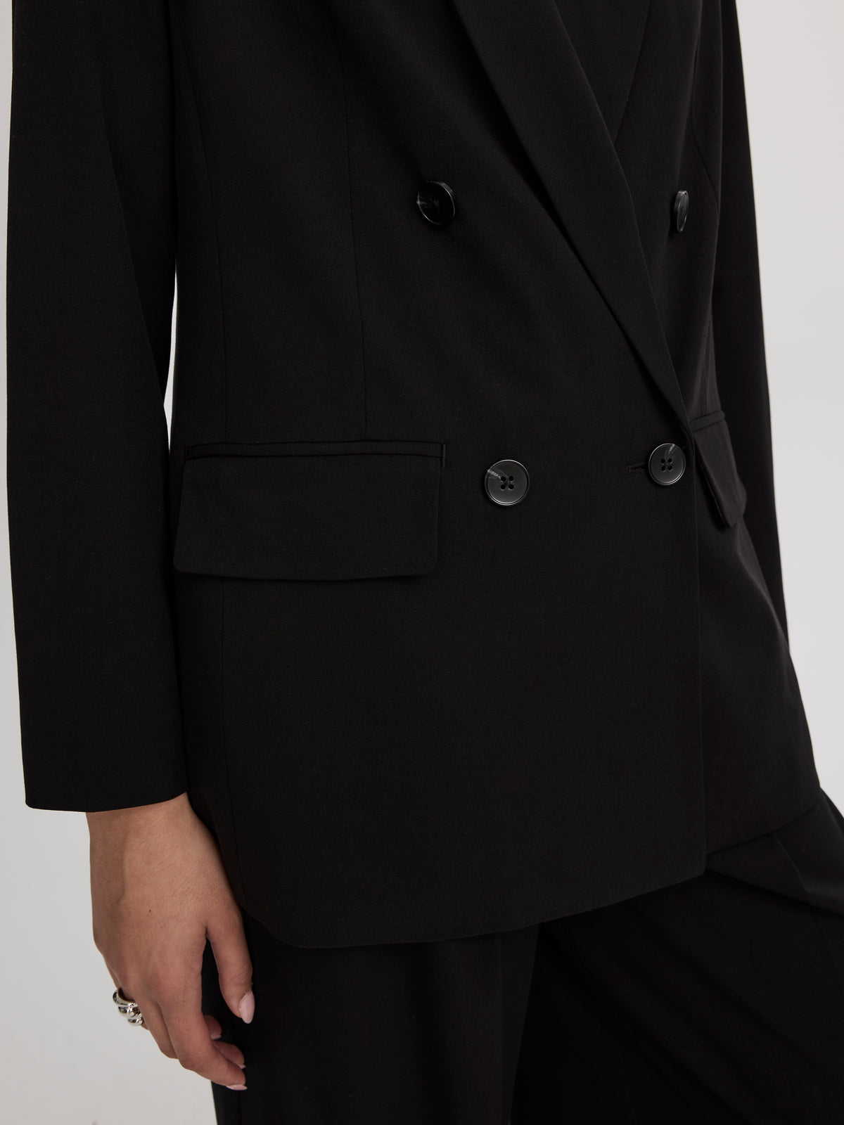 Black Double-Breasted Blazer - The Timeless
