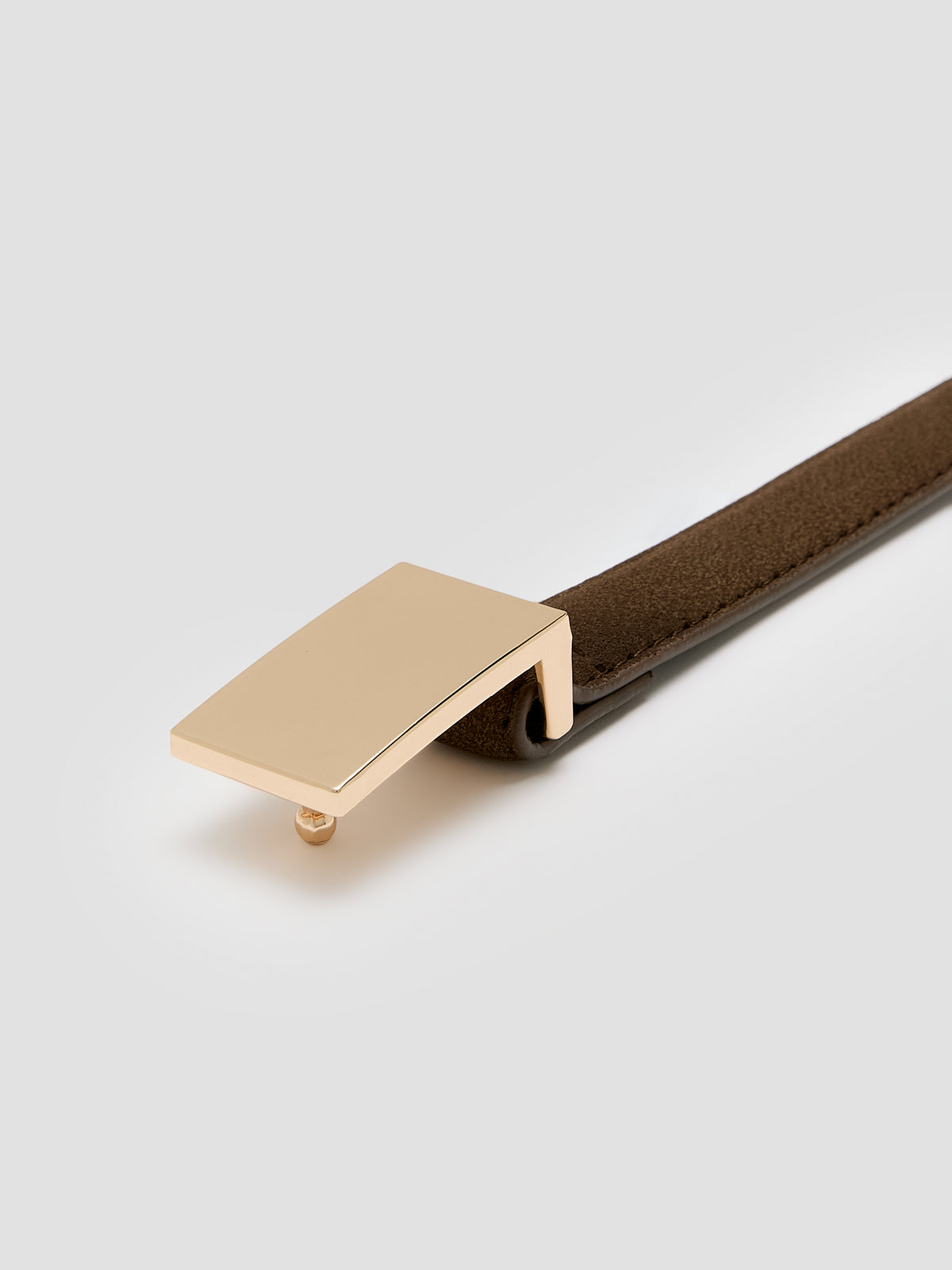 Skinny Faux-Suede Belt