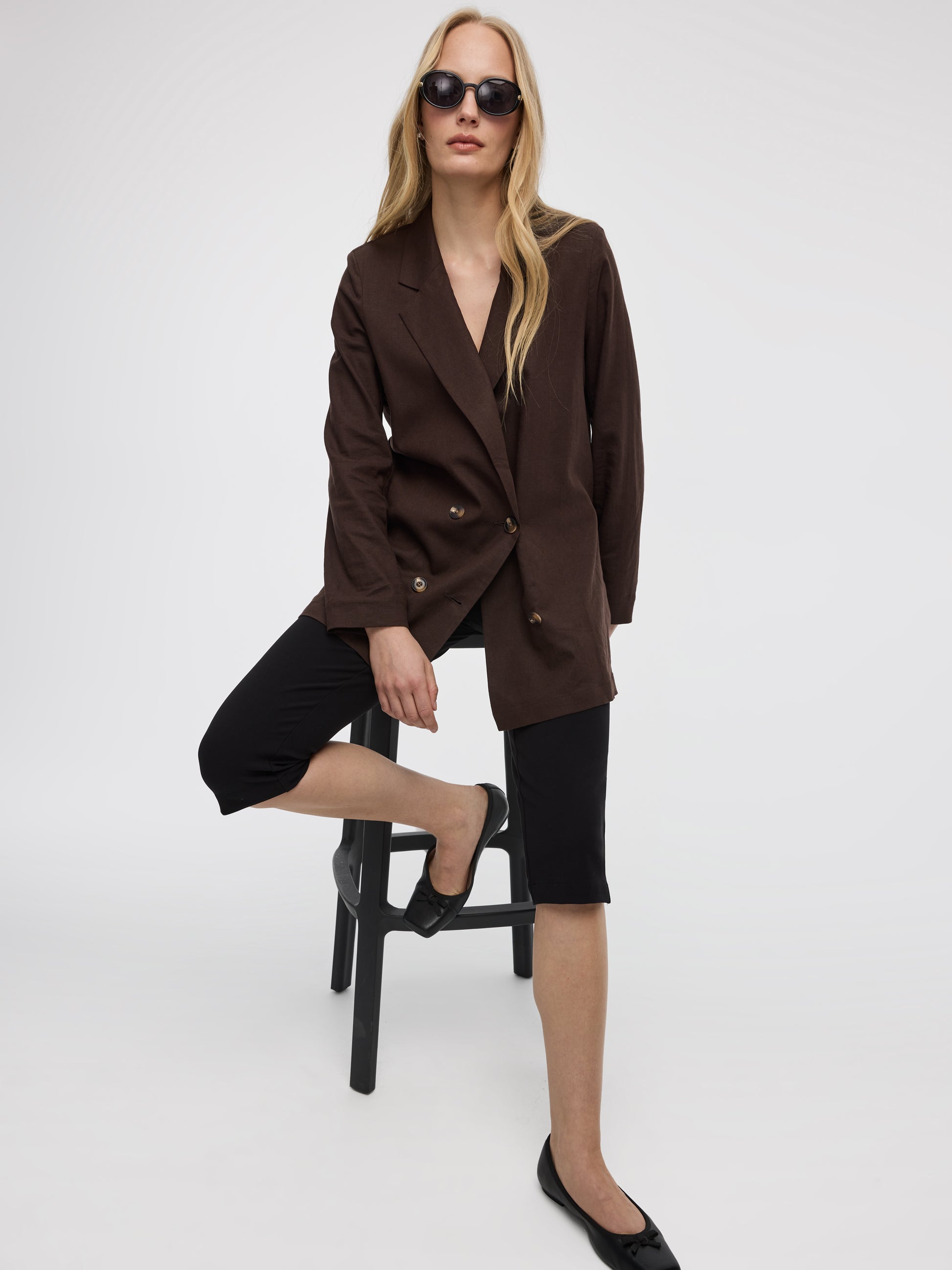 Slim-Leg High-Rise Capri Pants