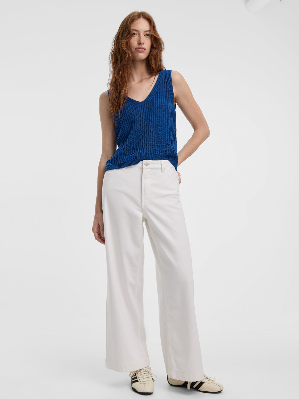V-Neck Ribbed Tank