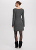 Long-Sleeve V-Neck Mini Dress