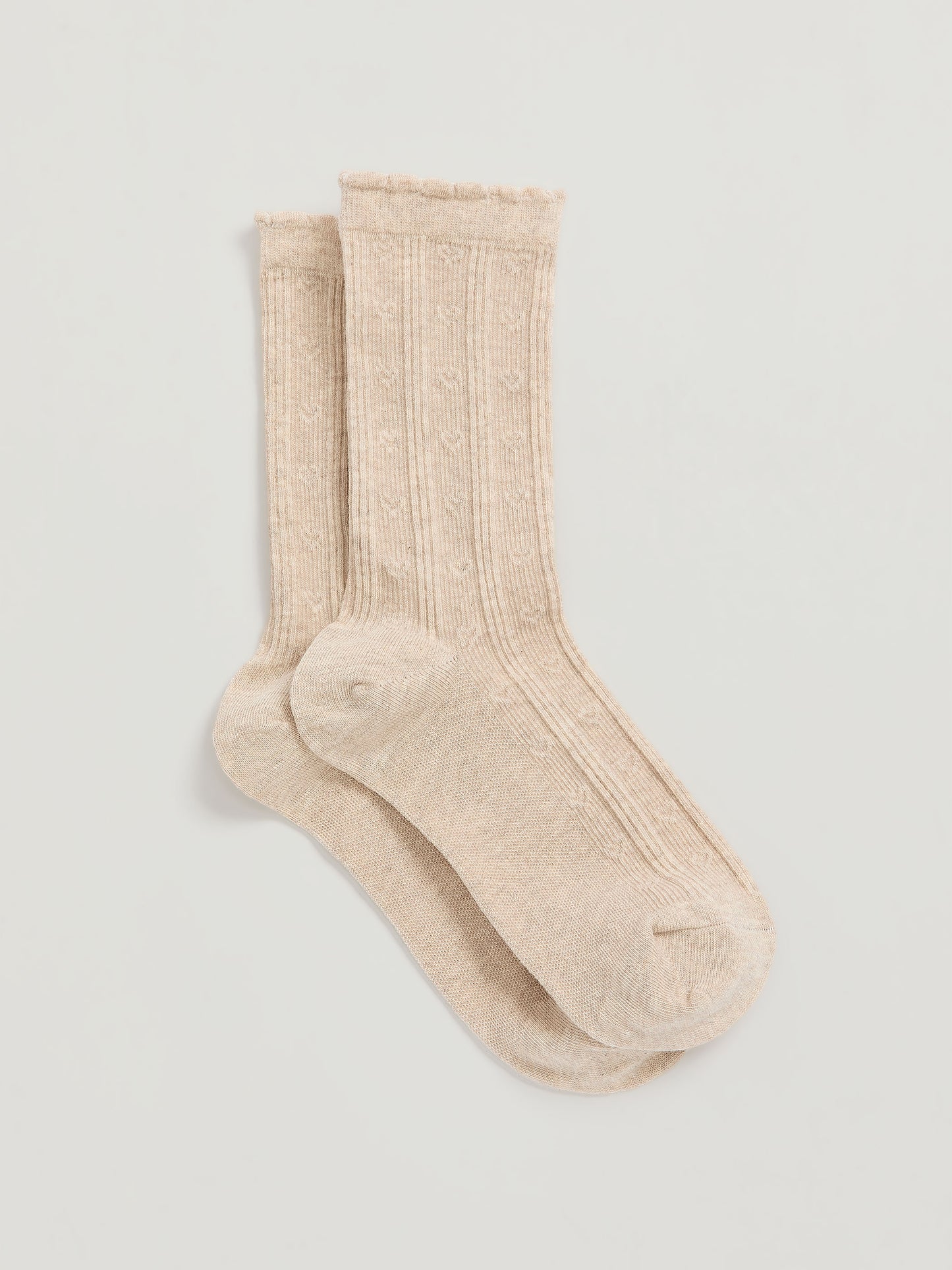 Heart Pointelle Crew Socks