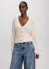 Long-Balloon-Sleeve V-Neck Cardigan