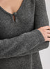 Long-Sleeve V-Neck Mini Dress