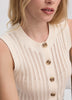 Sleeveless Crew-Neck Sweater Vest